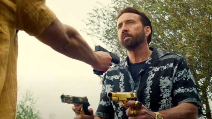 Nick Cage with guns